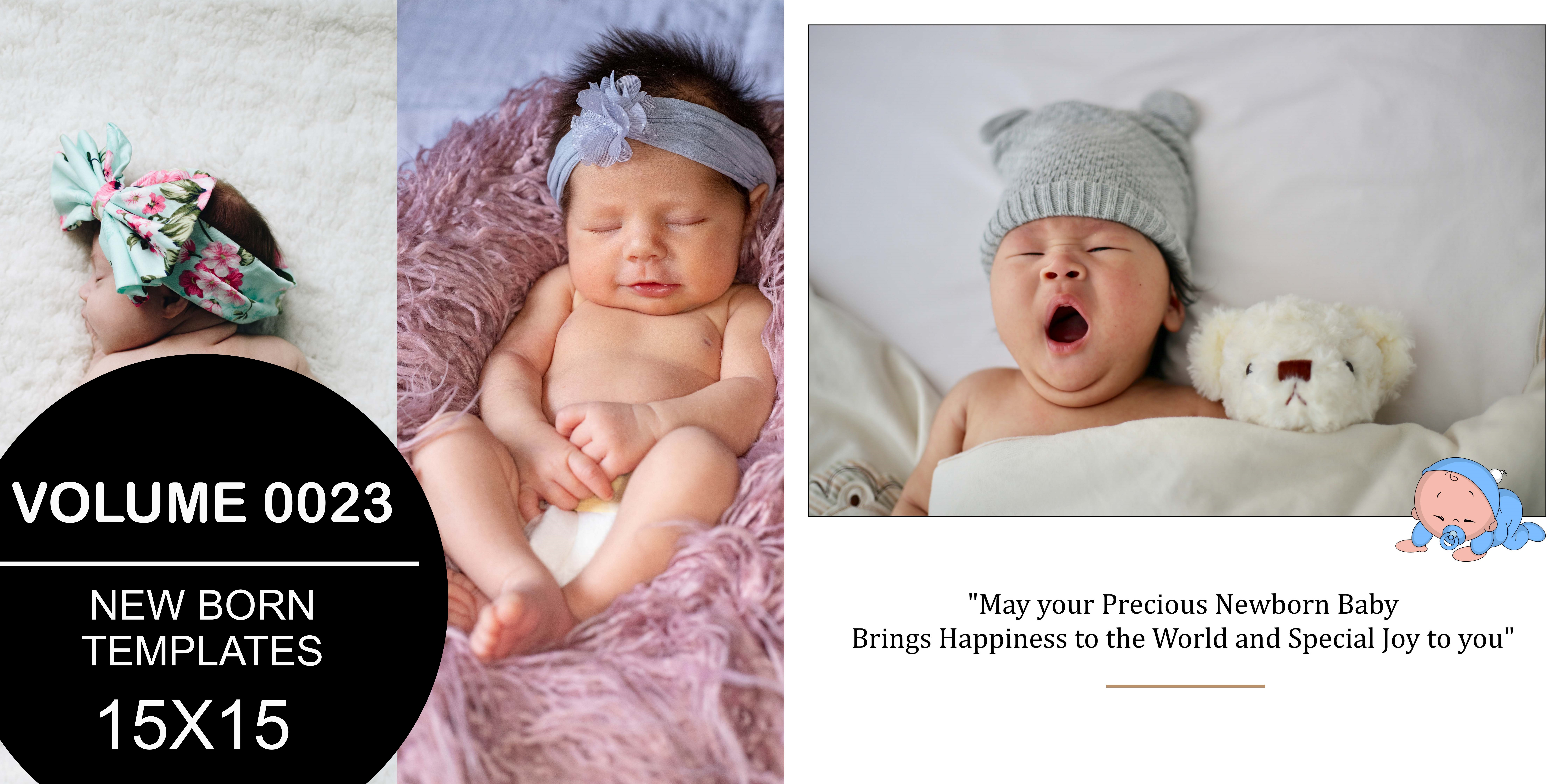 New Born Templates 15X15 - 0023